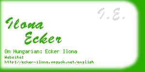 ilona ecker business card